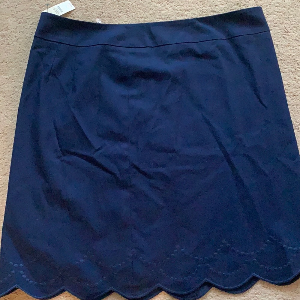 Talbots navy business skirt